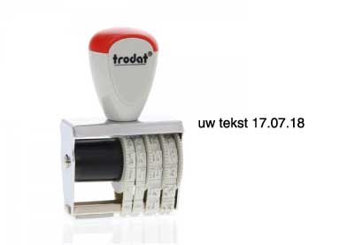 Trodat 1014/GK I/35 Datumstempel 4 mm dd.mm.jj met tekst