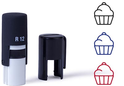 Vind-ik-leuk-stempel Cupcake Ø10 mm