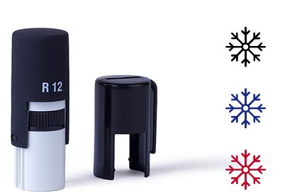 Vind-ik-leuk-stempel Sneeuwvlokje Ø10 mm