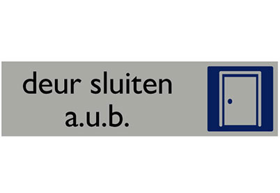 Deur sluiten a.u.b.