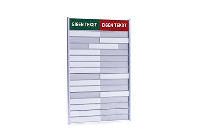 Eigen Tekst Bord, Groen-Rood, 15 plaatjes