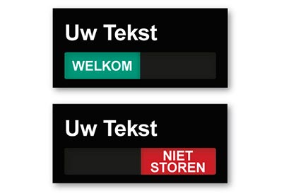 17. WELKOM - NIET STOREN met eigen kameraanduiding<br>Zwart