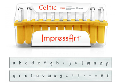 ImpressArt Slagletters Keltisch kleine letters 3 mm