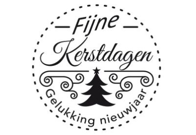 Stempel Fijne Feestdagen | Houten handstempel kopen