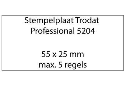 Stempelplaat Trodat Professional 5204 met tekst of ontwerp