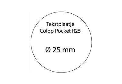 Stempelplaat Colop Pocket R25 met tekst of ontwerp