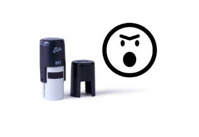 Smiley stempel 003<br>Verbaasd gezicht