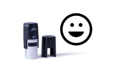 Smiley stempel 016<br>Blij gezicht