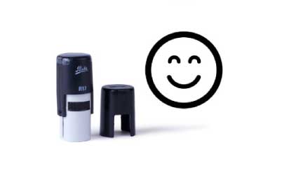 Smiley stempel 019<br>Blij gezicht