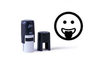 Smiley stempel 020<br>Speels gezicht