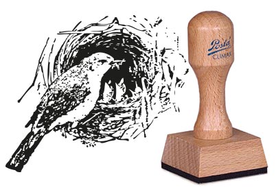 Stampij stempel #131 Vogel met nest