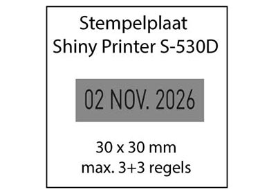 Stempelplaat Shiny Printer S-530D