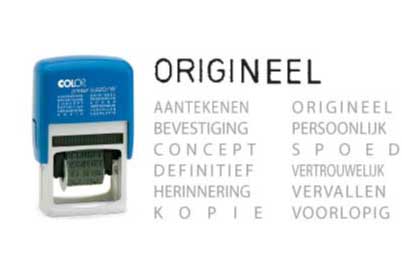 Colop S220/W woordstempel 12 vaste teksten