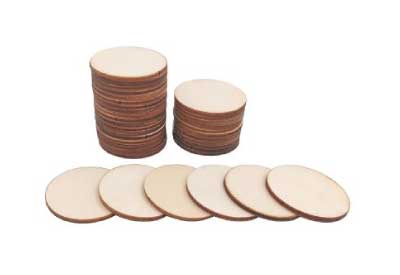 Houten ronde schijven 5 cm | 25 stuks