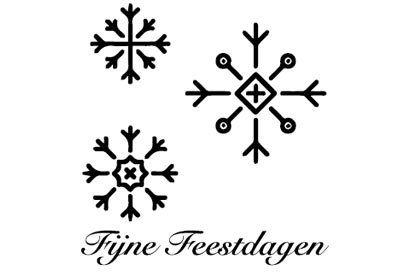 Kerststempel 21 sneeuwvlokjes