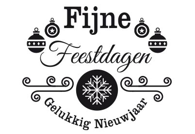 Kerststempel 31 Fijne feestdagen|gelukkig nieuwjaar