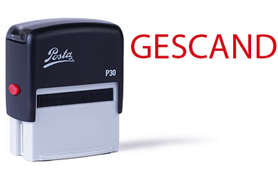 Posta P30 GESCAND stempel